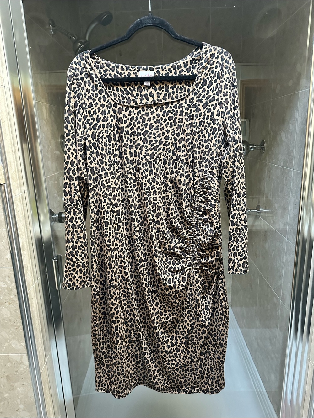 Leopard Maternity Dress - Tan/Black